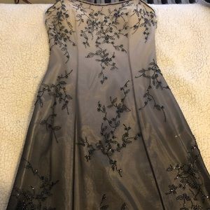 Vintage 100% silk beaded dress